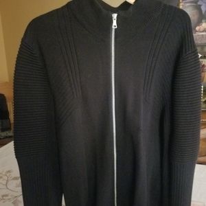 International Concepts- Black zipper sweater